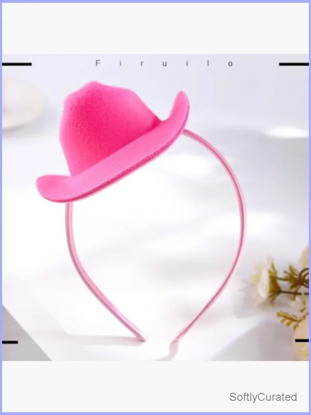 2 Pc Cowgirl Hat Headband Set Mini Cowboy Hat Hair Accessory